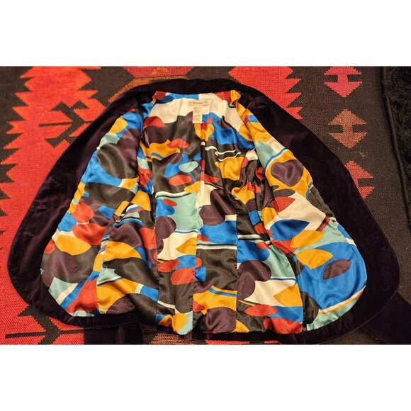 NEW Vintage Forever Velvet Blazer Purple, Gold Buttons Large - Picture 13 of 16